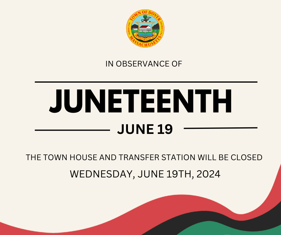 The Town House will be closed in observance of Juneteenth on Wednesday, June 19th, 2024. (1)