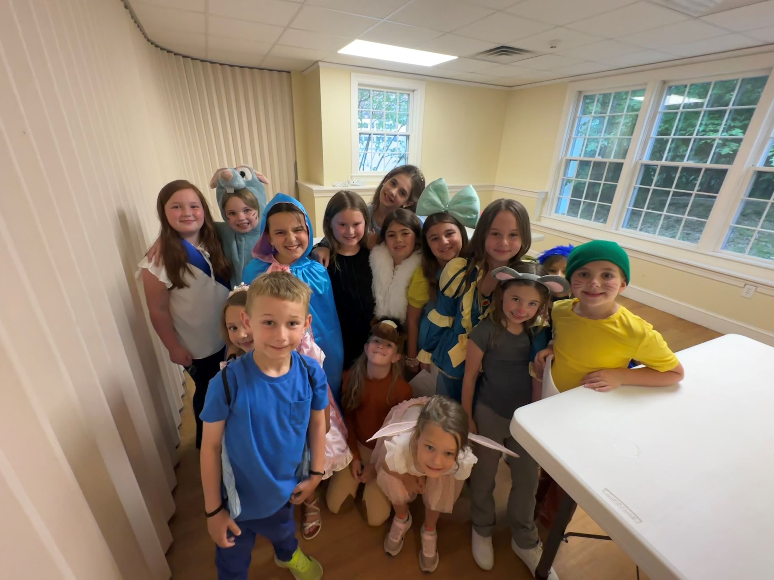 Photo of Musical Theatre group dressed up in costume for performance