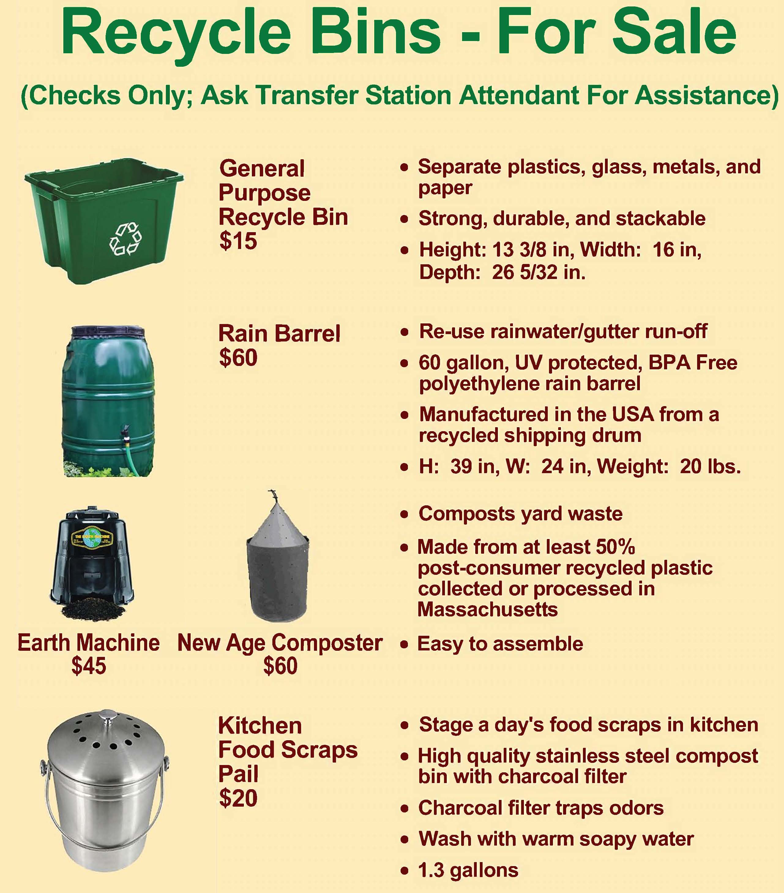 recycle bins for sale